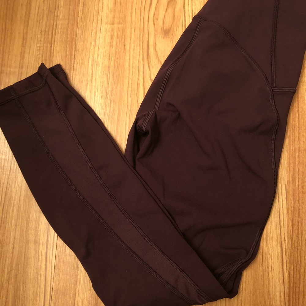 Burgundy / Maroon Lululemon Leggings